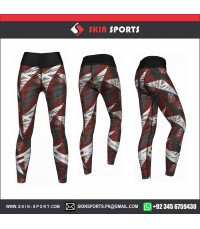 Maroon Crystal  Women Leggings 