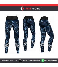 Blue Dots Grunge Women Leggings 