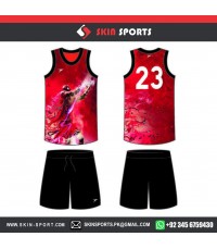 MULTI THUNDER BALL PINK BASKETBALL UNIFORMS