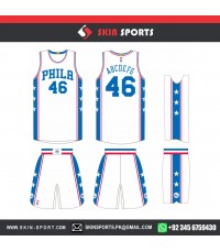 PHILA ROYAL STARS WHITE   BASKETBALL UNIFORMS