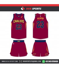 CAVALIERS MAROON NAVY   BASKETBALL UNIFORMS