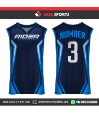 RIDER NAVY BLUE  BASKETBALL UNIFORMS