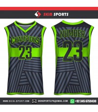 GREEN GREY PUZZLES   BASKETBALL UNIFORMS