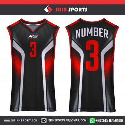 BLACK SIDE RANGES WITH WHITE ROWS  BASKETBALL UNIFORMS