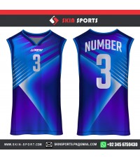 ABSTRACT LINES ROYAL   BASKETBALL UNIFORMS
