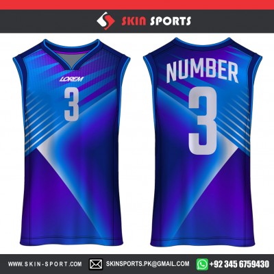 ABSTRACT LINES ROYAL   BASKETBALL UNIFORMS