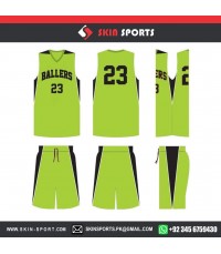BALLERS GREEN BLACK   BASKETBALL UNIFORMS