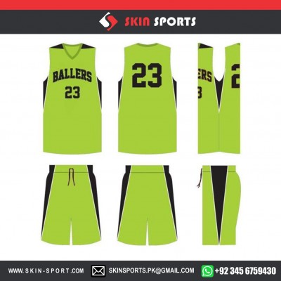 BALLERS GREEN BLACK   BASKETBALL UNIFORMS