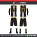 BLACK GOLD FULL SET WITH SLEEVES  BASKETBALL UNIFORMS