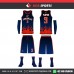 CHAMPIONS BLACK NAVY FIRE  FULL SET WITH SLEEVES  BASKETBALL UNIFORMS