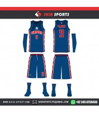 CHAMPIONS STAR NAVY  FULL SET WITH SLEEVES  BASKETBALL UNIFORMS