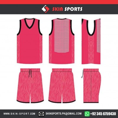 PINK ZEBRA   BASKETBALL UNIFORMS