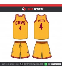CAVS GOLDEN YELLOW   BASKETBALL UNIFORMS