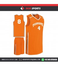 ORANGE DOTS  BASKETBALL UNIFORMS