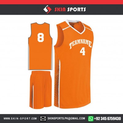 ORANGE DOTS  BASKETBALL UNIFORMS