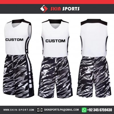 BLACK GREY TEXTURE  BASKETBALL UNIFORMS