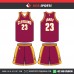 CLEVELAND MAROON YELLOW  BASKETBALL UNIFORMS