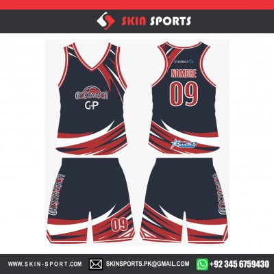 COSTA RICA G-P RED BLACK  BASKETBALL UNIFORMS