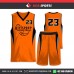 GIRLSPREP BLACK ORANGE   BASKETBALL UNIFORMS