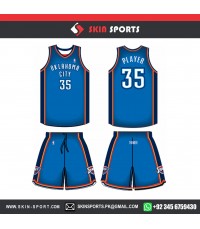 OKLAHOMA CITY DARK NAVY  BASKETBALL UNIFORMS