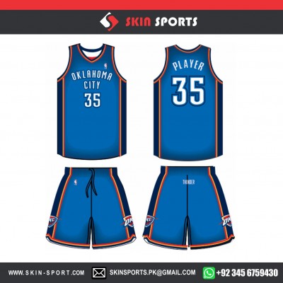 OKLAHOMA CITY DARK NAVY  BASKETBALL UNIFORMS