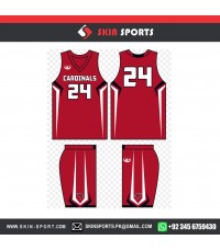 CAROINALS SPARROW RED  BASKETBALL UNIFORMS