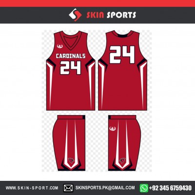 CAROINALS SPARROW RED  BASKETBALL UNIFORMS