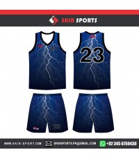 ZOLO THUNDER BLUE  BASKETBALL UNIFORMS