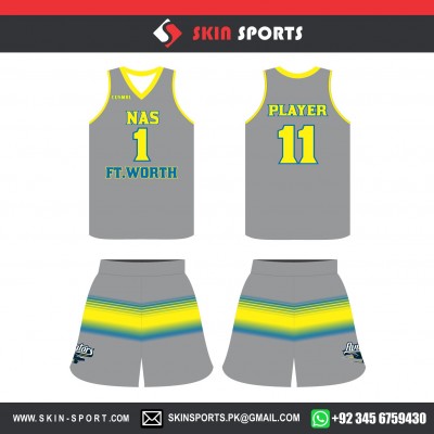 CUSMBL GREY  BASKETBALL UNIFORMS