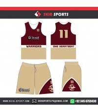 LAS VEGAS MAROON KHAKKI  BASKETBALL UNIFORMS