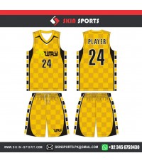 TOWAY PIXELS YELLOW DESIGN   BASKETBALL UNIFORMS