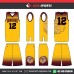 WARRIORS JUNGLE YELLOW DESIGN   BASKETBALL UNIFORMS