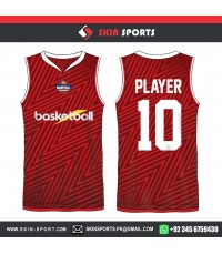 ZIGZAG RED   BASKETBALL UNIFORMS