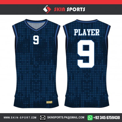CHIPPED DOTS NAVY   BASKETBALL UNIFORMS