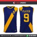 YELLOW WIDE STRIPES    BASKETBALL UNIFORMS
