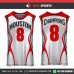 HOUSTON WHITE SHAPED RED   BASKETBALL UNIFORMS