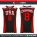USA RED MESH   BASKETBALL UNIFORMS