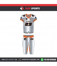 White orange American Football Uniforms 