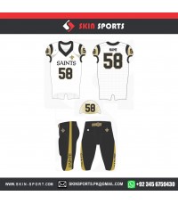 White BLACK American Football Uniforms 