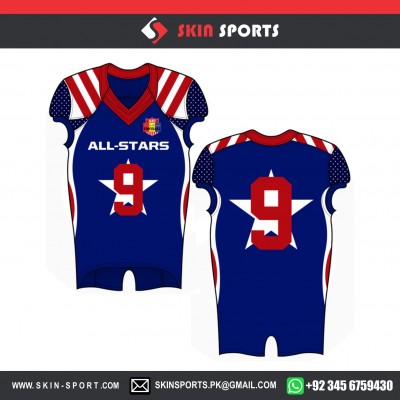 ROYAL RED American Football Uniforms 