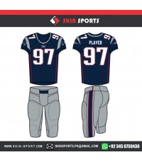 NAVY GREY  AMERICAN FOOTBALL UNIFORMS 