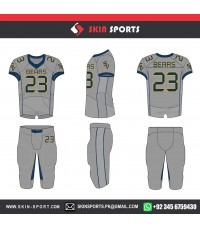 BEARS GREY NAVY  AMERICAN FOOTBALL UNIFORMS 