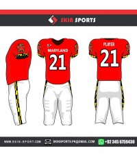 M RED YELLOW  AMERICAN FOOTBALL UNIFORMS 