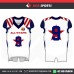 ALL STAR WHITE ROYAL  AMERICAN FOOTBALL UNIFORMS 