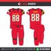 MARYLAND RED GREY AMERICAN FOOTBALL UNIFORMS 