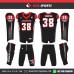 PREDATORS RED BLACK AMERICAN FOOTBALL UNIFORMS 