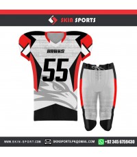 HAWKS TEXTURE BLACK  AMERICAN FOOTBALL UNIFORMS 