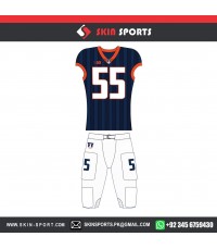 LINED BLUE DESIGN  AMERICAN FOOTBALL UNIFORMS 