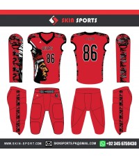 QUIPS DIGITAL CAMO RED  AMERICAN FOOTBALL UNIFORMS