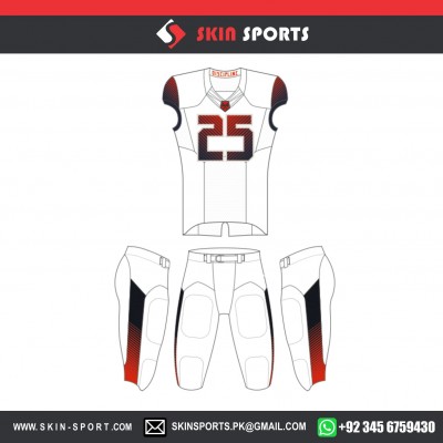 DISCIPLINE RED WHITE  AMERICAN FOOTBALL UNIFORMS